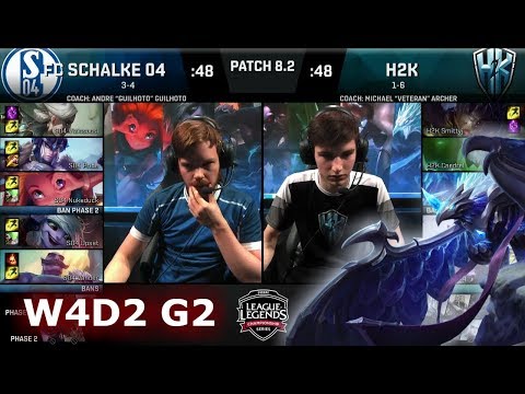 H2K Gaming vs FC Schalke 04 | Week 4 Day 2 of S8 EU LCS Spring 2018 | H2K vs S04 W4D2 G2
