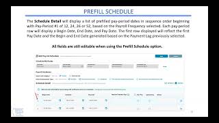 Payroll Schedules