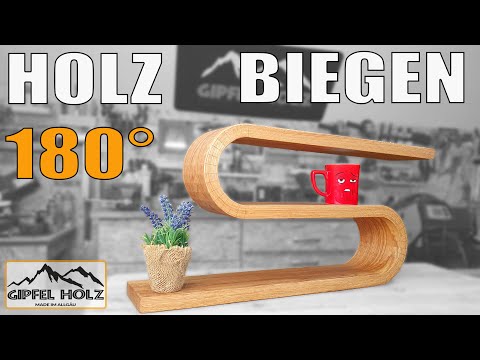 So biegst du Holz um 180° - Design Regal selber bauen - aus einem Stück Holz - Holz biegen einfach