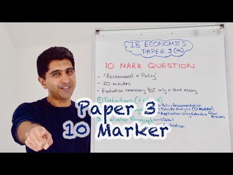 IB Economics Paper 3 - 10 Mark Question - Exam Technique