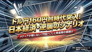 ドル円160円台時代突入！円安が日本経済に与える影響とアメリカ経済に与える影響。そして、対ユーロ、ポンド、世界通貨と円の関係について　参照：静岡朝日テレビニュース　高橋洋一氏の見解より」