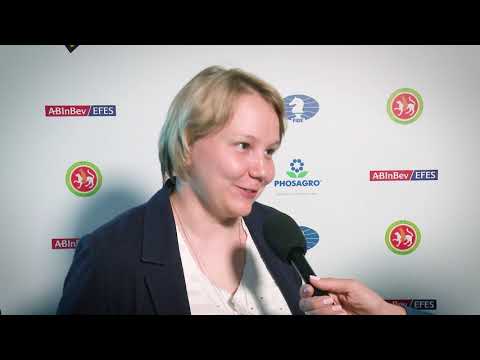 2019 Women's Candidates. Round 8. Interview with Valentina Gunina.