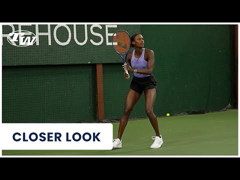 WTA Pro Asia Muhammad needs new tennis shoes; watch her playtest shoes to replace her Nike GP Turbos
