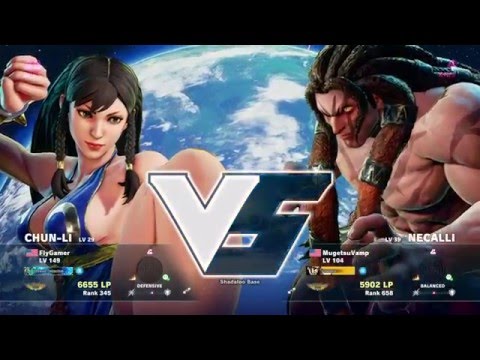 SFV 3/19/16 MugetsuVamp(Necalli) vs. FlyGamer(Chun)