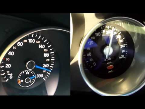 VW Golf R HGP 730PS vs Bugatti Veyron Grand Sport 1001PS 0-300 Kmh Car Speed Channel