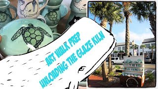 Art walk Preparations Unloading the Glaze Kiln Vlog 3