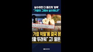 실수하면 '쌍욕'에 "가정환경이 그래서 실수하냐" #shorts