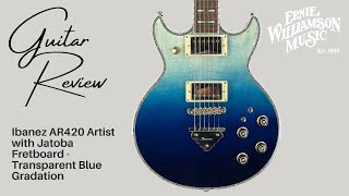 Video thumbnail for Stunning looks and playability! A review of the Ibanez AR420 Artist Electric Guitar. by Ernie Williamson Music