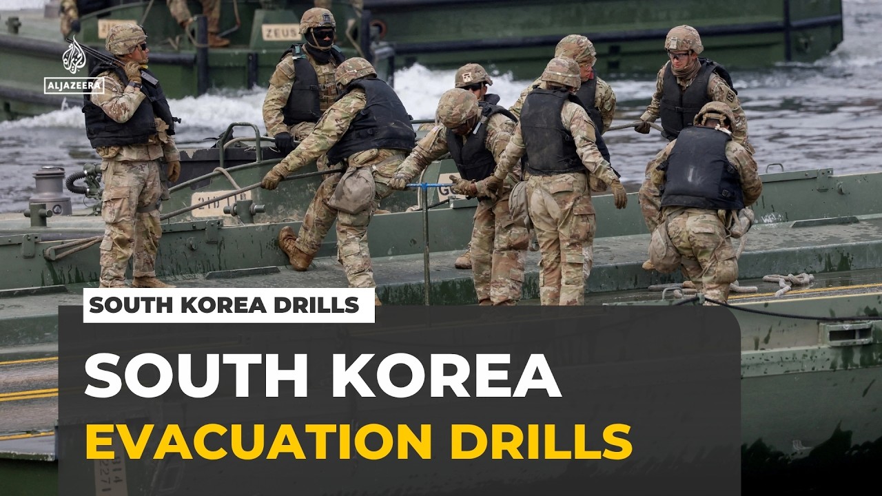 South Korea civil defence drills: Koreans take part in nationwide evacuation tests