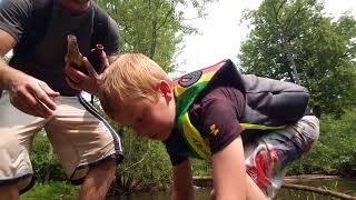 Antique Bottle Hunting In The River With My Son