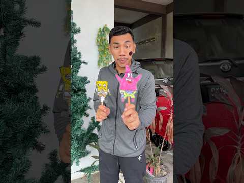 Es krim spongebob nya di tangan adik