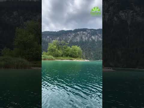 Beautiful Island at eibsee eibsee in germany #germany #travel #nature #crystals #beach