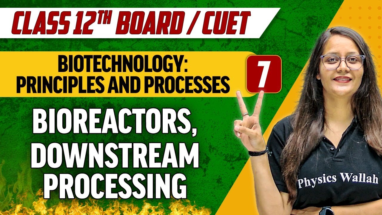 Biotechnology:Principles and Processes 07  |Bioreactors| Downstream Processing | Class 12th/CUET