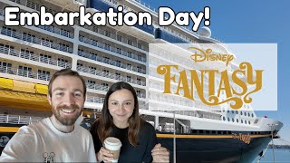Disney Fantasy | Boarding the Ship, Stateroom Tour, Souvenirs, Palo Dinner!