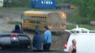 preview picture of video 'school bus mudding in the pit trudeau park'