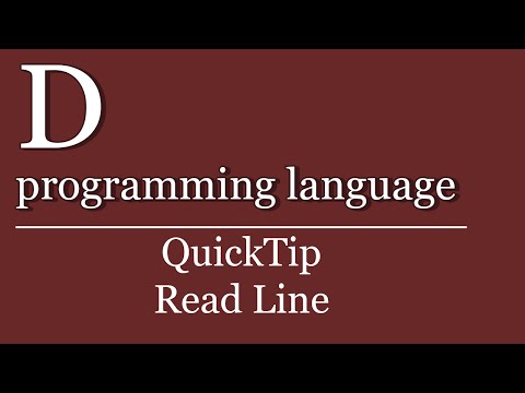 QuickTip #128 - D Read Line | D programming language Tutorial | Console Input Output