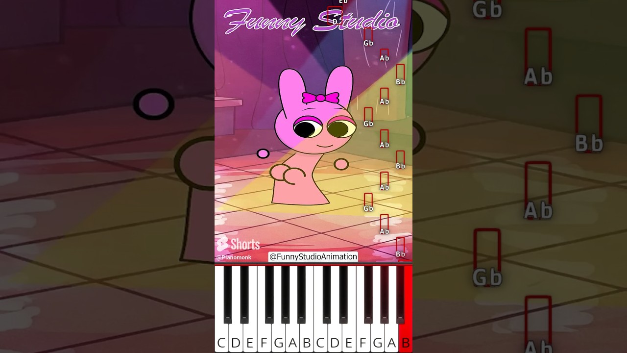 Sprunki incredibox Pinki OIIA dance #sprunki (@FunnyStudioAnimation) - Octave Piano Tutorial