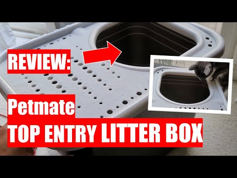 REVIEW: Petmate Top Entry Litter Box - Less Litter Mess!