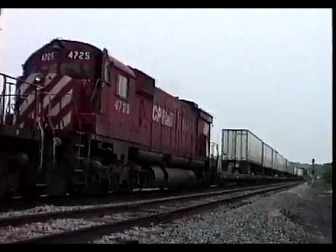 Northbound CP D&H Train at BD Interlocking. June 07, 1992.