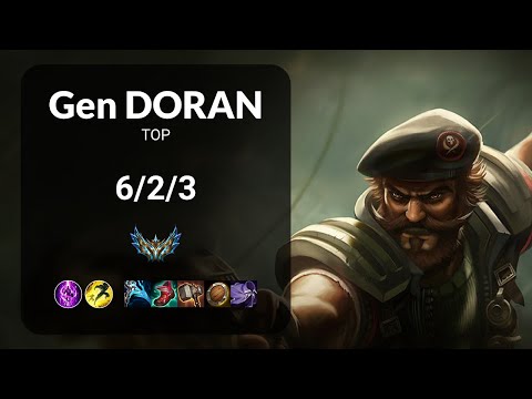 Gen Doran Gangplank vs Jax TOP - KR CHALLENGER Patch 13.19