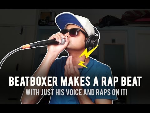 BEATBOXER MAKES RAP BEAT WITH JUST HIS VOICE! And then Raps on it!