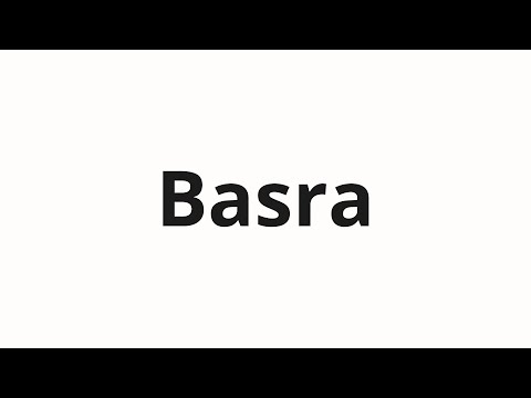 How to pronounce Basra