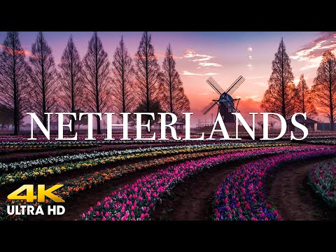 FLYING OVER NETHERLANDS (4K UHD) - Relaxing Music With Stunning Beautiful Nature (4K Video Ultra HD)