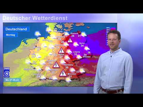 25.06.2022 Hitze- und Unwetterinformation - Deutscher Wetterdienst (DWD)