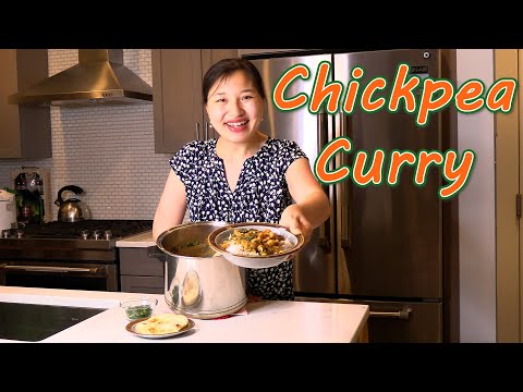 Chickpea Curry with Rice and Naan | Indian Cuisine for Beginners