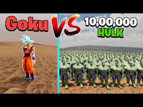 Can GOKU Defeat 1 MILLION HULKS ??