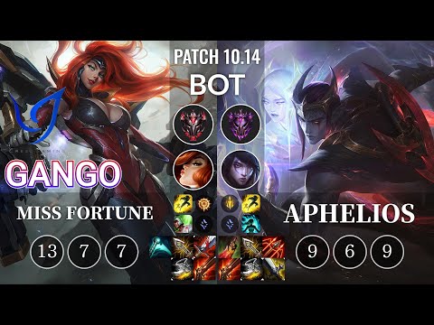 CGA Gango Miss Fortune vs Aphelios Bot - KR Patch 10.14