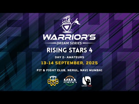 LIVE | Warrior’s Dream Series – Rising Stars 4 | DAY 2 | Indian MMA | K1 | Fit and Fight Club