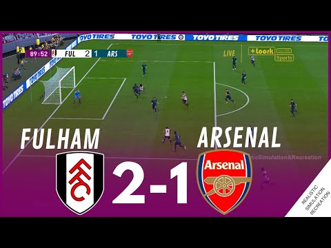 Fulham vs Arsenal [2-1] MATCH HIGHLIGHTS • Video Game Simulation & Recreation