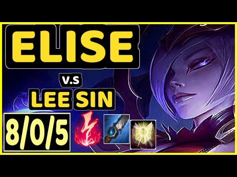 LOVELING (ELISE) vs LEE SIN - 8/0/5 KDA JUNGLE GAMEPLAY - KR Ranked GRANDMASTER
