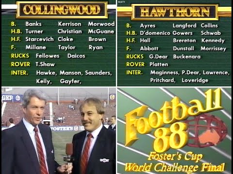 Collingwood v Hawthorn, Toronto Canada 1988. VFL Foster's Cup World Challenge Final.