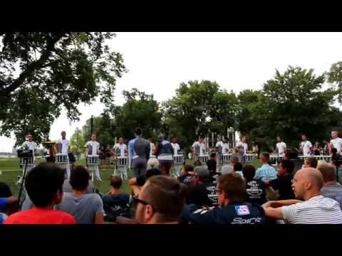 Blue Knights drumline warm up dci finals 2015