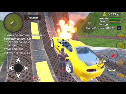 Amazing Spider Strange Hero Rope Vice Vegas (कार के स्टंट दिखाया)  फिर उसी कार पर Booom डाल दिया