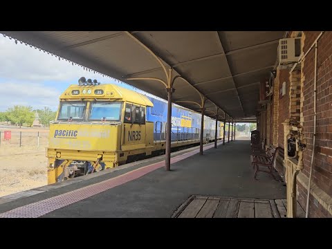 7XM4 PN up Steelie (NR35, NR8), Spencer Jnc to Melbourne, 1205, 16/2/25, Stawell VIC