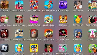 Scary Teacher 3D,Roblox,EPIC SCHOOL ESCAPE!,Poppy Playtime Chapter 5,Papa Pizza Pizzeria,Sonic CD...