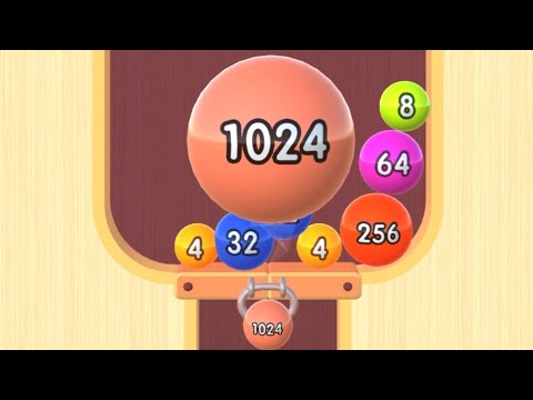 2048 Balls 3D (Unlocked 1024)  - iOS Android all levels mobile gameplay 👌👍😎 walkthrough