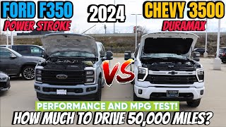 2024 Ford F350 HO Power Stroke VS Chevy Silverado 3500 Duramax MPG & Performance Comparison!