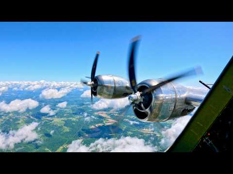 (4K) B-29 "Doc" Engine View | Full Flight