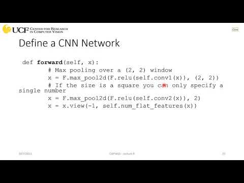 CAP5415 Lecture 13 [PyTorch Tutorial - Part II] - Fall2021