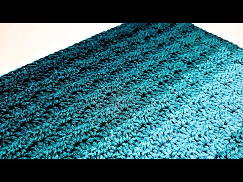 How To Crochet An EASY Stitch For Blankets and Scarfs  - Solid Wave