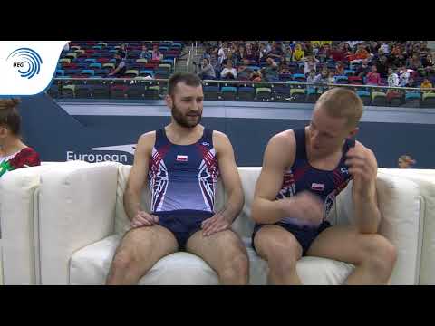Artur ZAKRZEWSKI & Lukasz JAWORSKI (POL) - 2018 Trampoline Europeans, synchro final