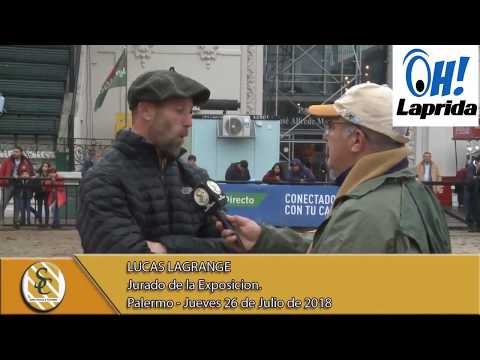 El lapridense Lucas Lagrange jurado en la Rural