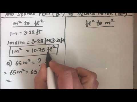 HOW TO CONVERT SQUARE FEET (ft^2) TO SQUARE METER (m^2) AND SQUARE METER TO SQUARE FEET