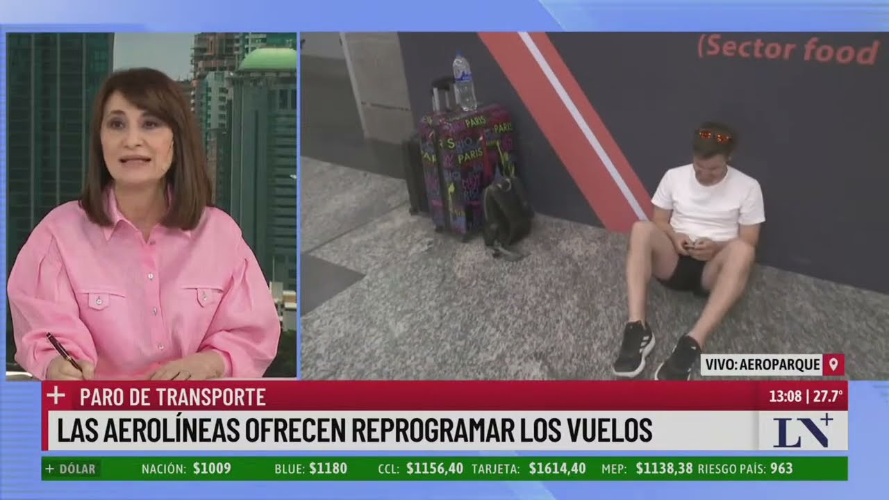 Paro de transporte: las aerolíneas ofrecen reprogramar los vuelos