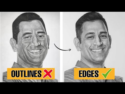 OUTLINES vs EDGES  -  Fix this to make your drawings more Realistic