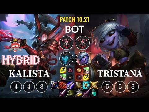 APK HyBrid Kalista vs Tristana Bot - KR Patch 10.21